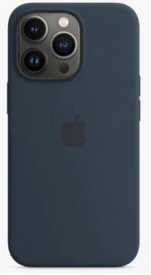 Фото 1 — Чехол защитный iPhone 13 Pro Silicone Case черно-синий (Copy)