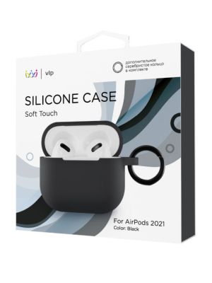 Фото 1 — Чехол силиконовый "vlp" Soft Touch Apple AirPods 3, черный