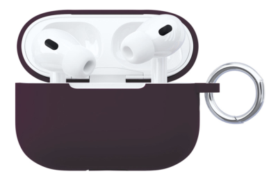 Фото 1 — Чехол силиконовый "vlp" Soft Touch Apple AirPods Pro 2, темно-фиолетовый