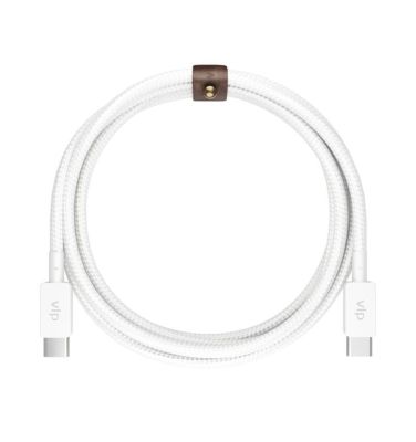 Фото 1 — Кабель "vlp" Nylon Cable USB C - USB C, 60W, 2м, белый
