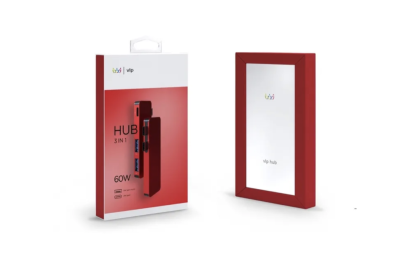 Фото 2 — Адаптер "vlp" Multiport Hub Type-C 3 в 1, красный